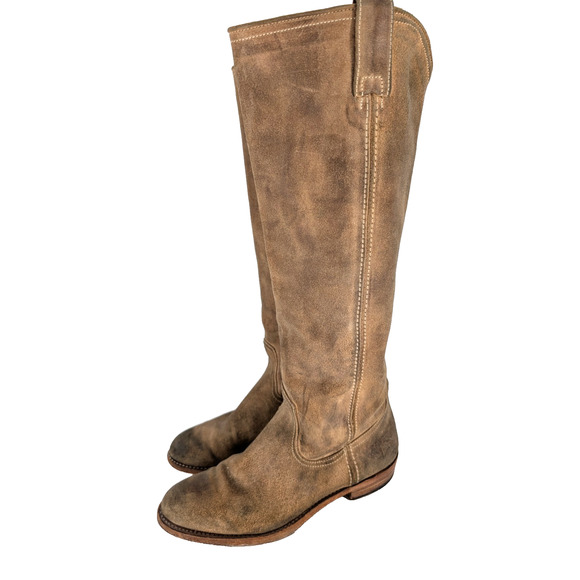 VTG Y2K Frye Celia Womens Brown Knee High Riding Boot Boho Western Grunge Size 8 - Picture 1 of 16